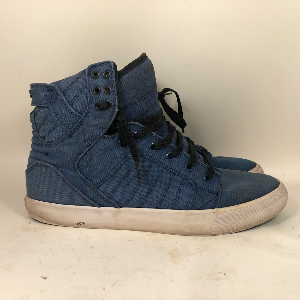 Supra Skytop Sneakers Muska 001 Size 10.5 Blue High Tops Skate Shoes